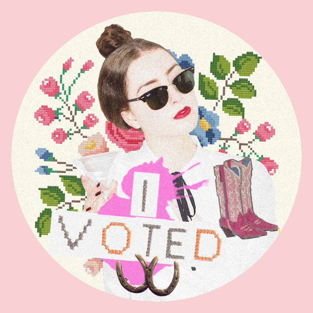 I Voted sticker (created for computercowgirls)