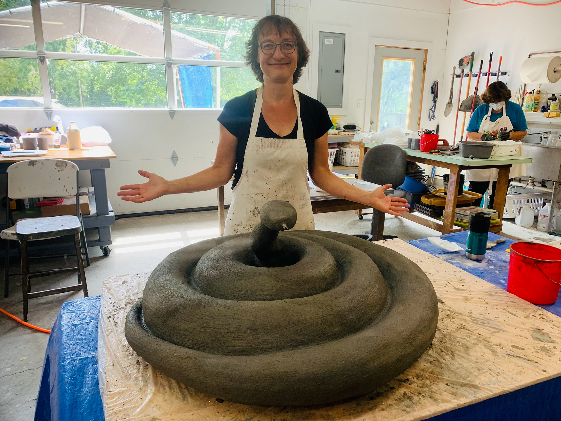 Naomi in Sherri Warner Hunter's workshop (in TN)