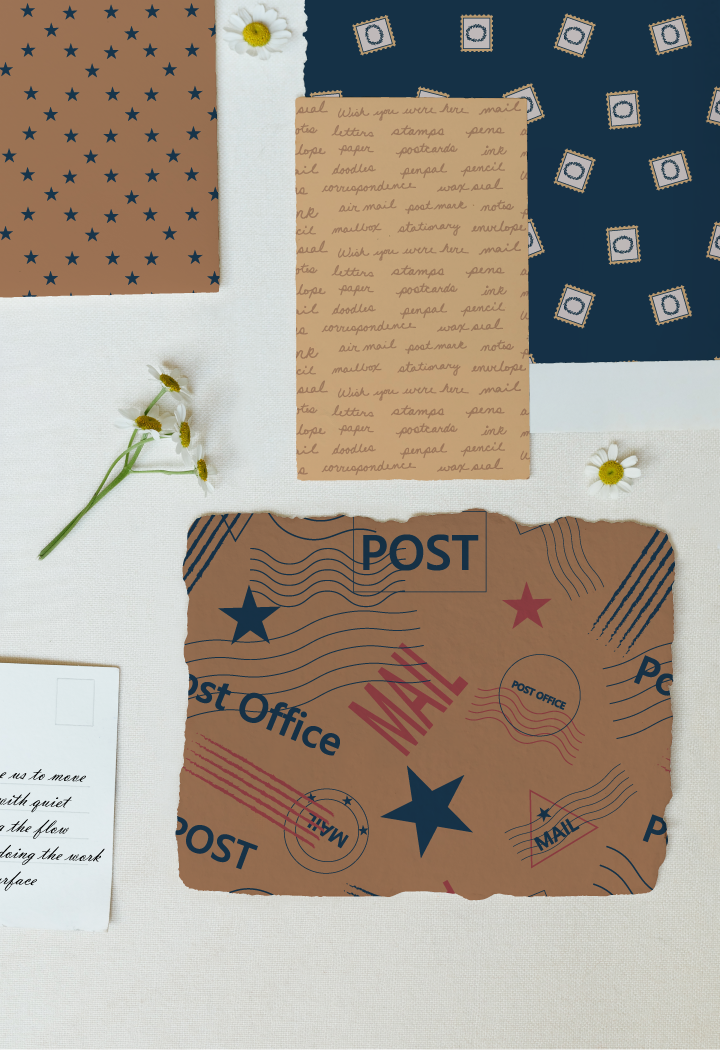 Mood Board with prints from Parcel & Post