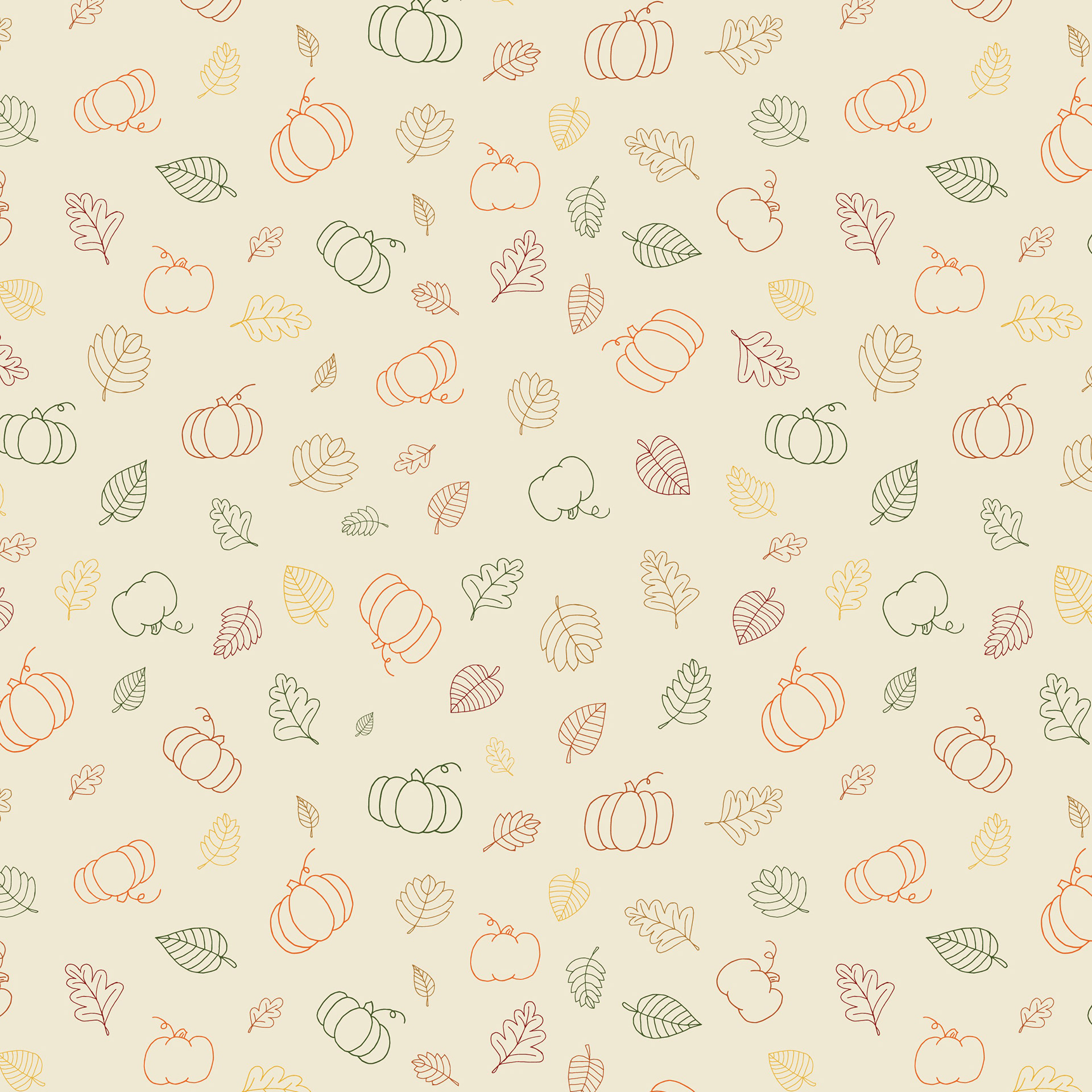 Pumpkins and Leaves