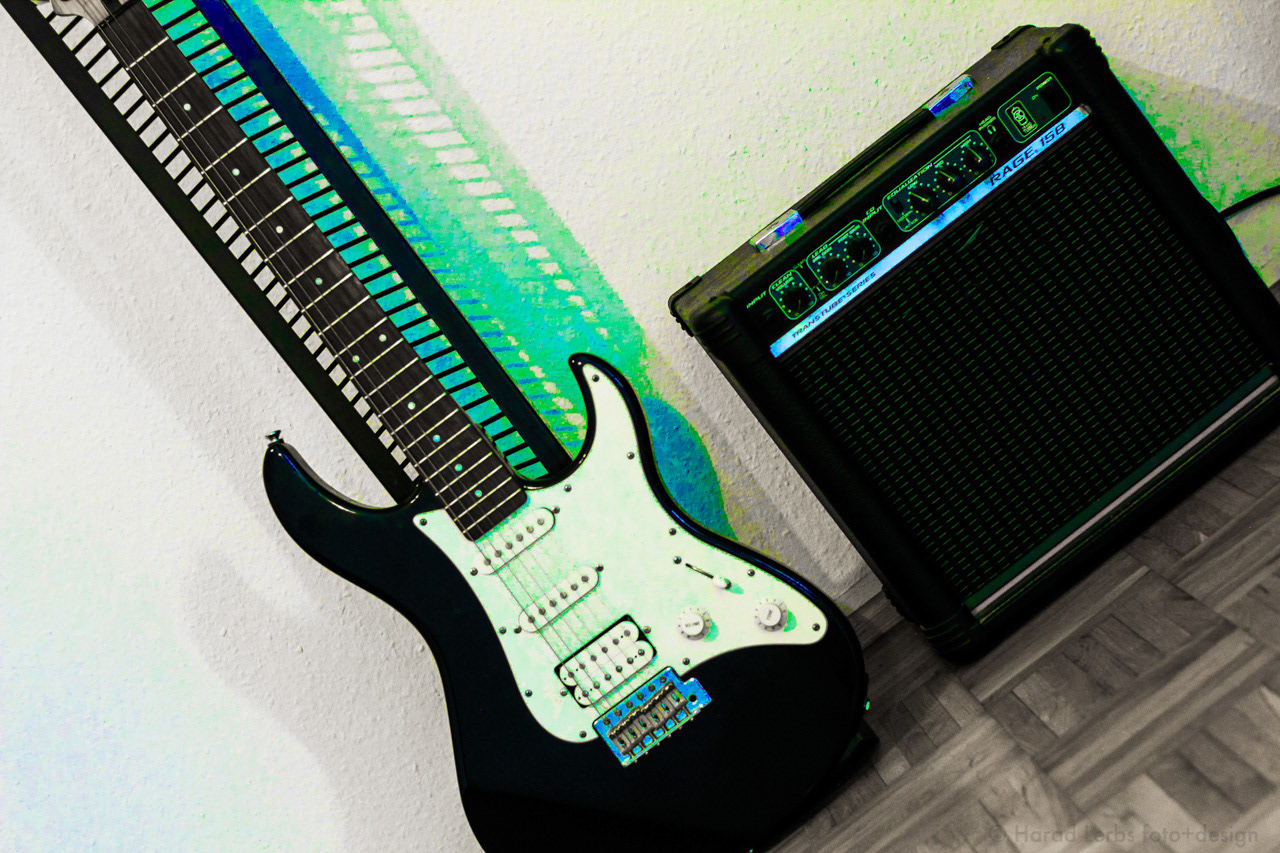 electric guitar, bass