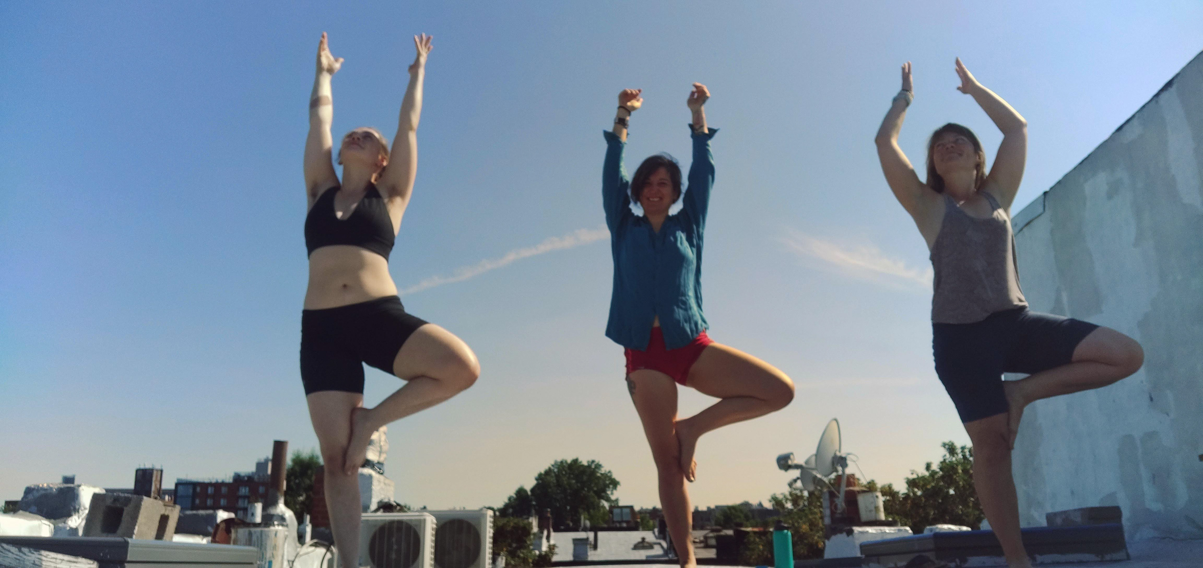 Group yoga practice