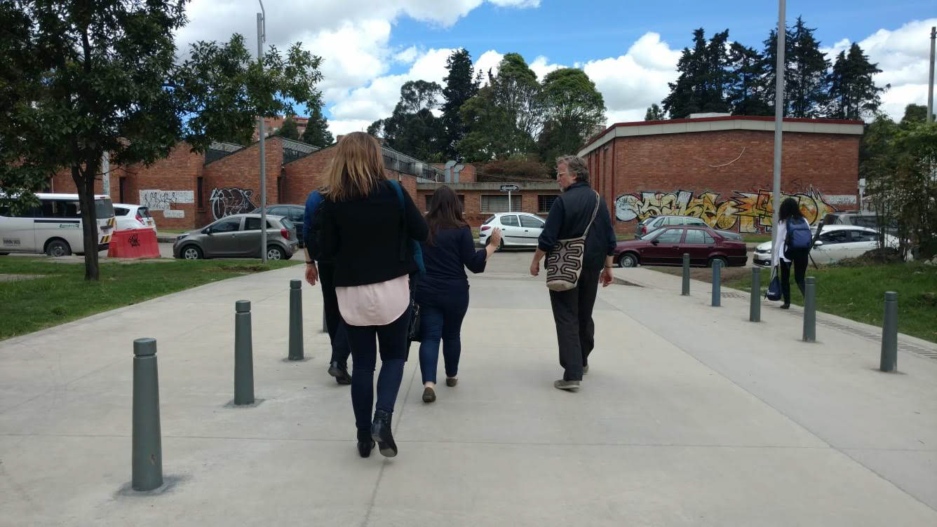 Touring the Universidad Nacional de Colombia campus with Andres Sicard.