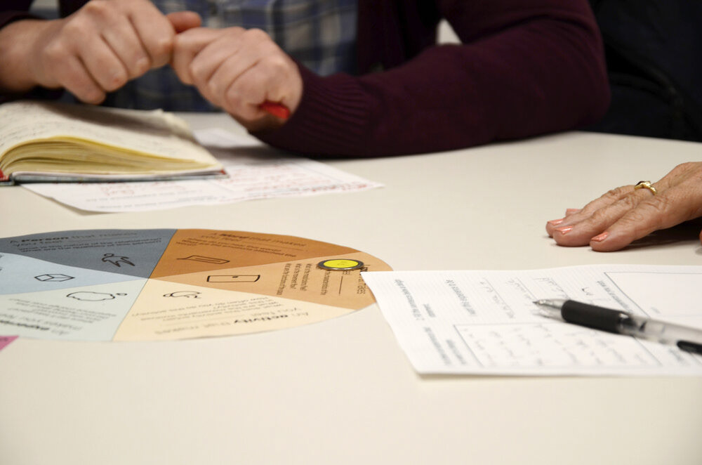 A game we played with participants in order to start conversations with a prop