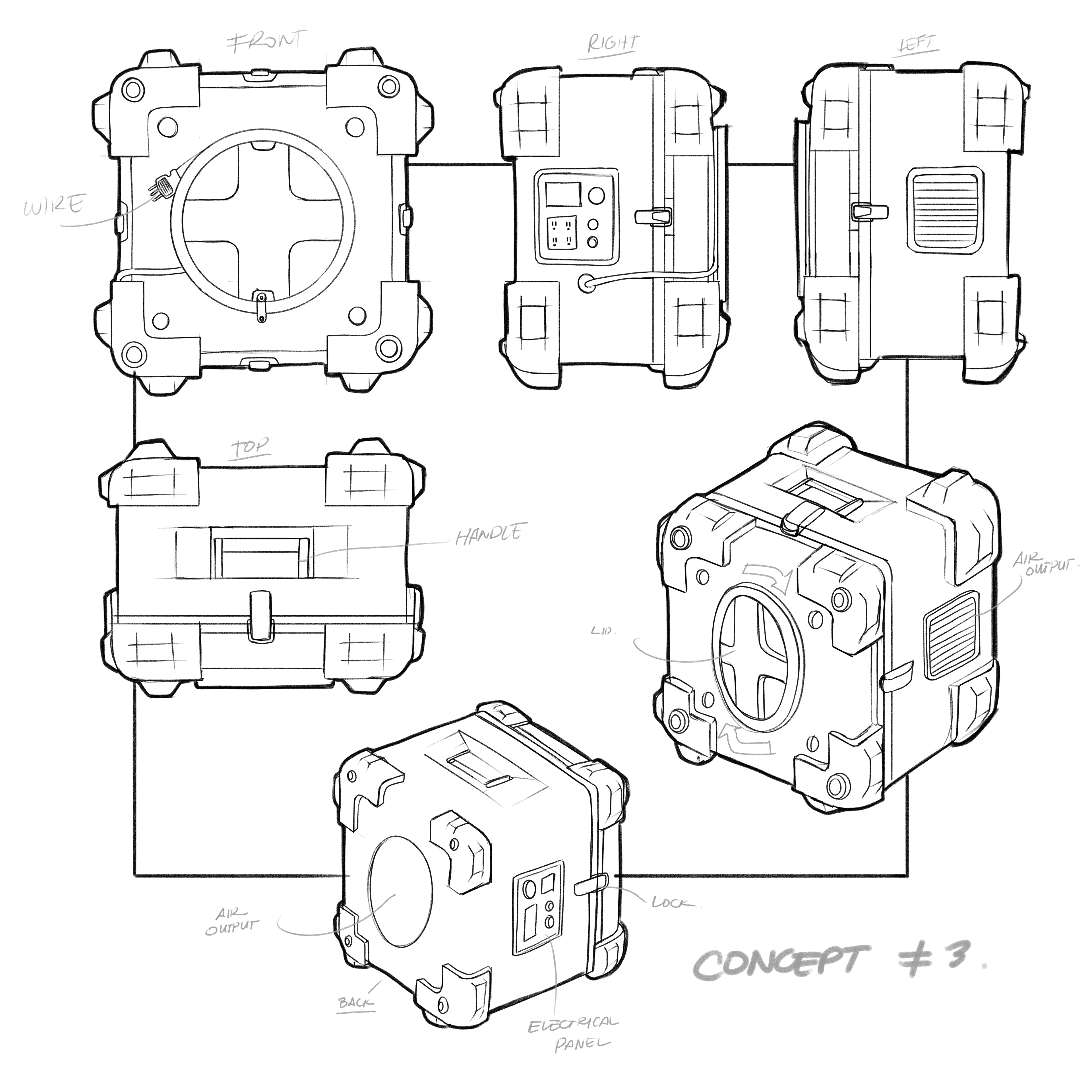 Product Design & Sketching, Air Purifier