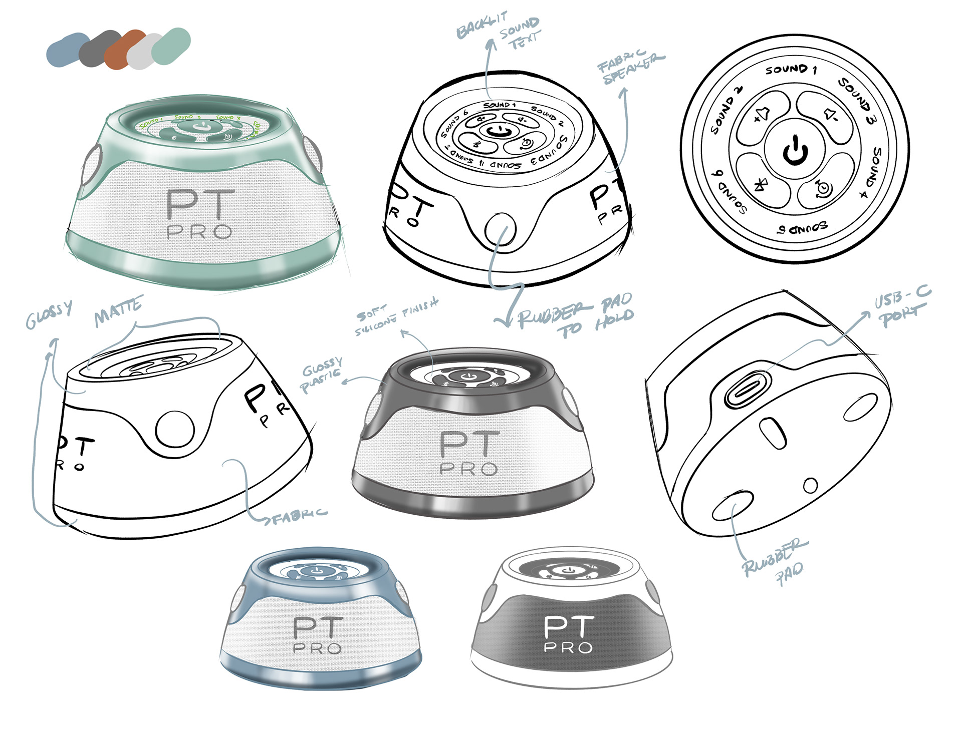 Product Sketching - Speaker