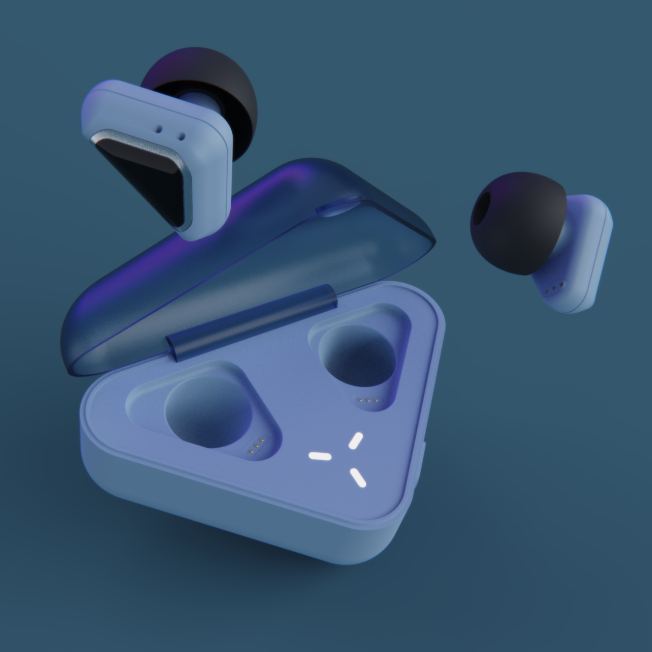 Product Design, 3D Modeling & Rendering - Earbuds
