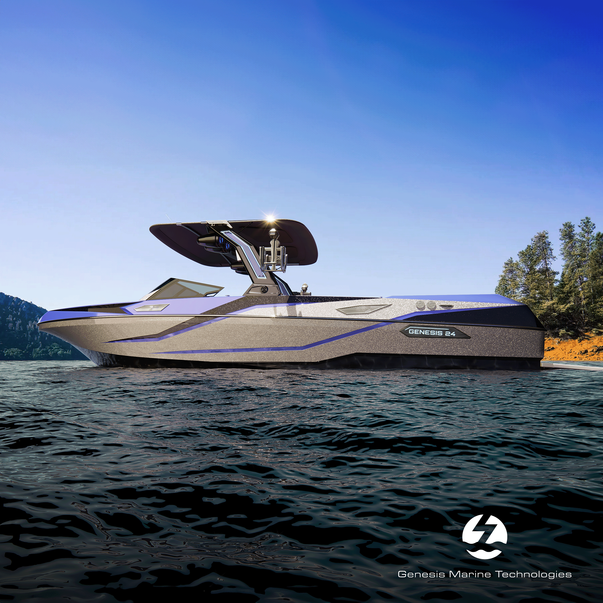 Product 3D Modeling & Rendering - Hybrid Boat