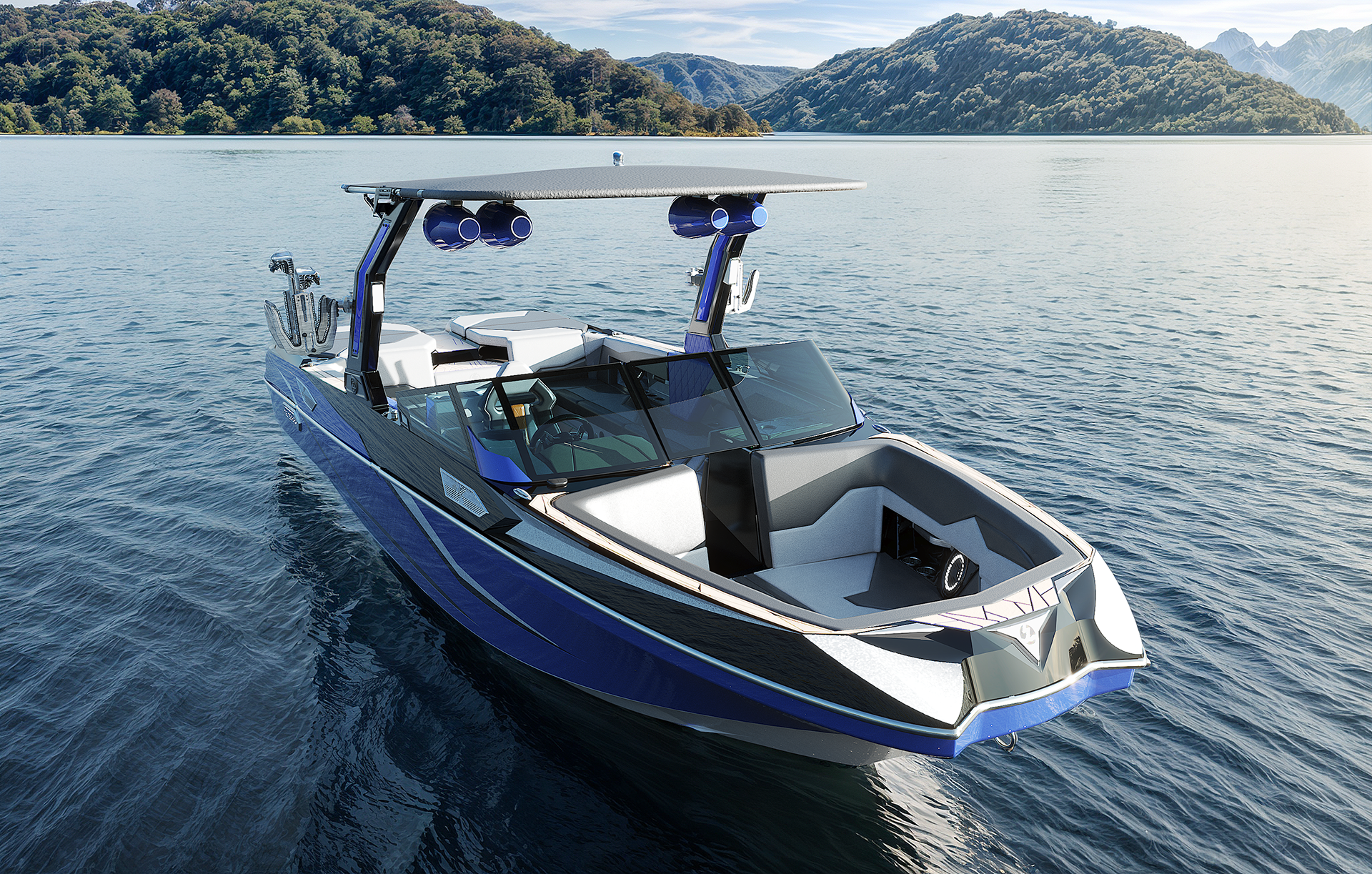 Product 3D Modeling & Rendering - Hybrid Boat