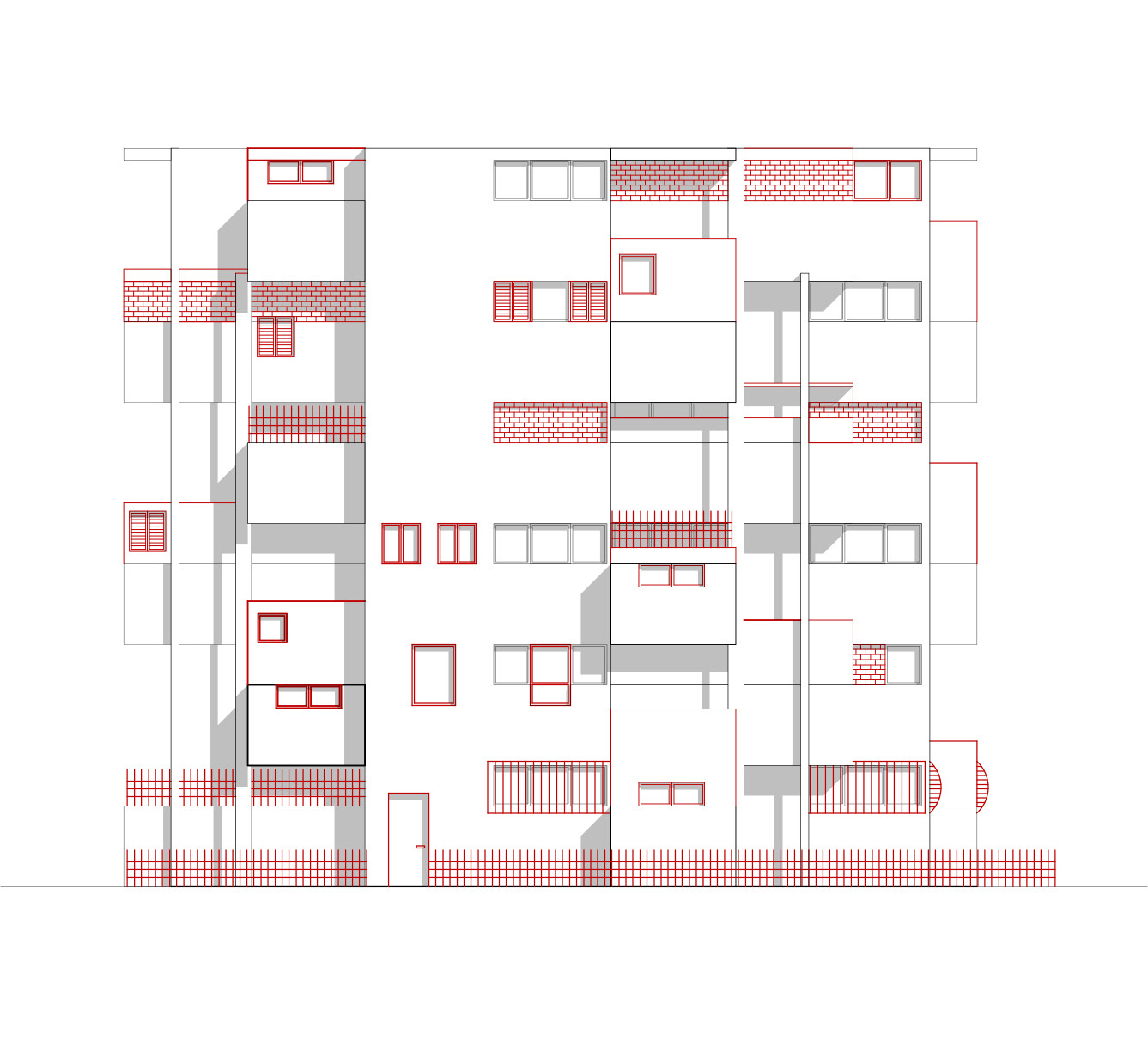 Block O | Transformed State in 2018 | © Drawing: Omar Mekati
