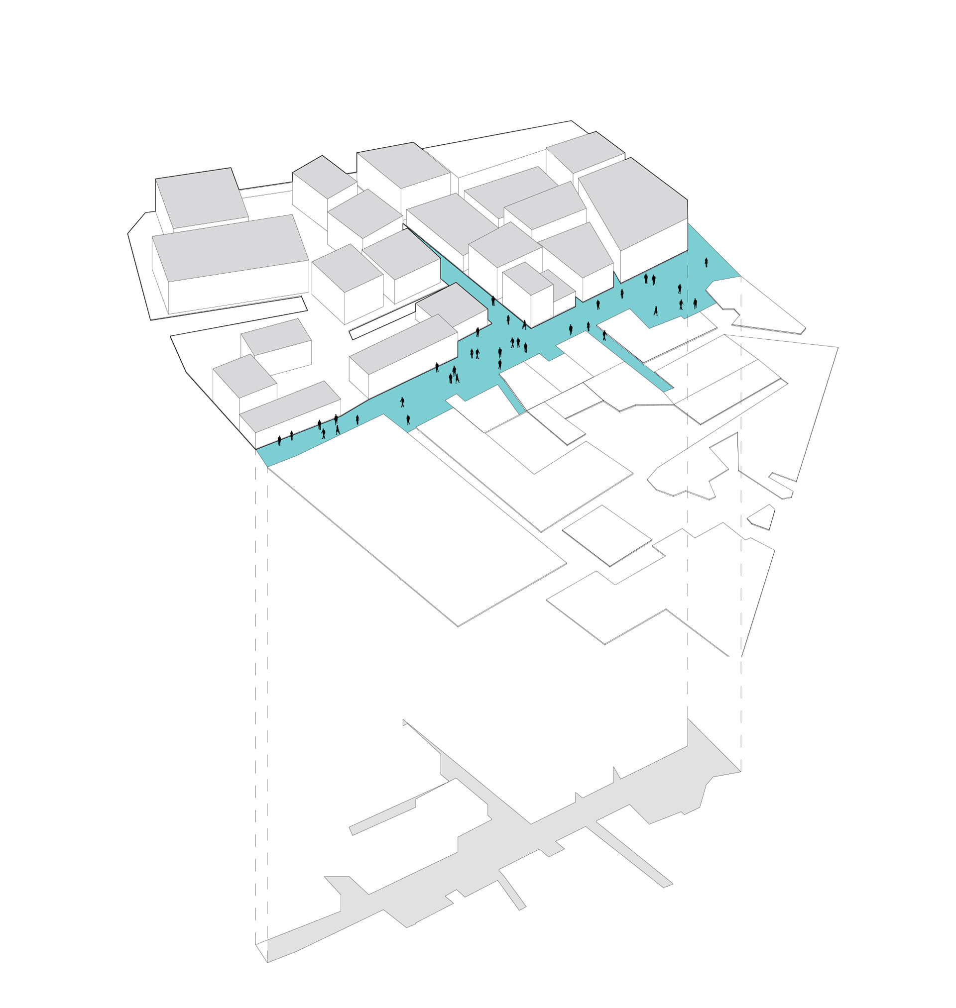 Public Space | Al Darb Al Ahmar © Drawing: Khaled Mostafa