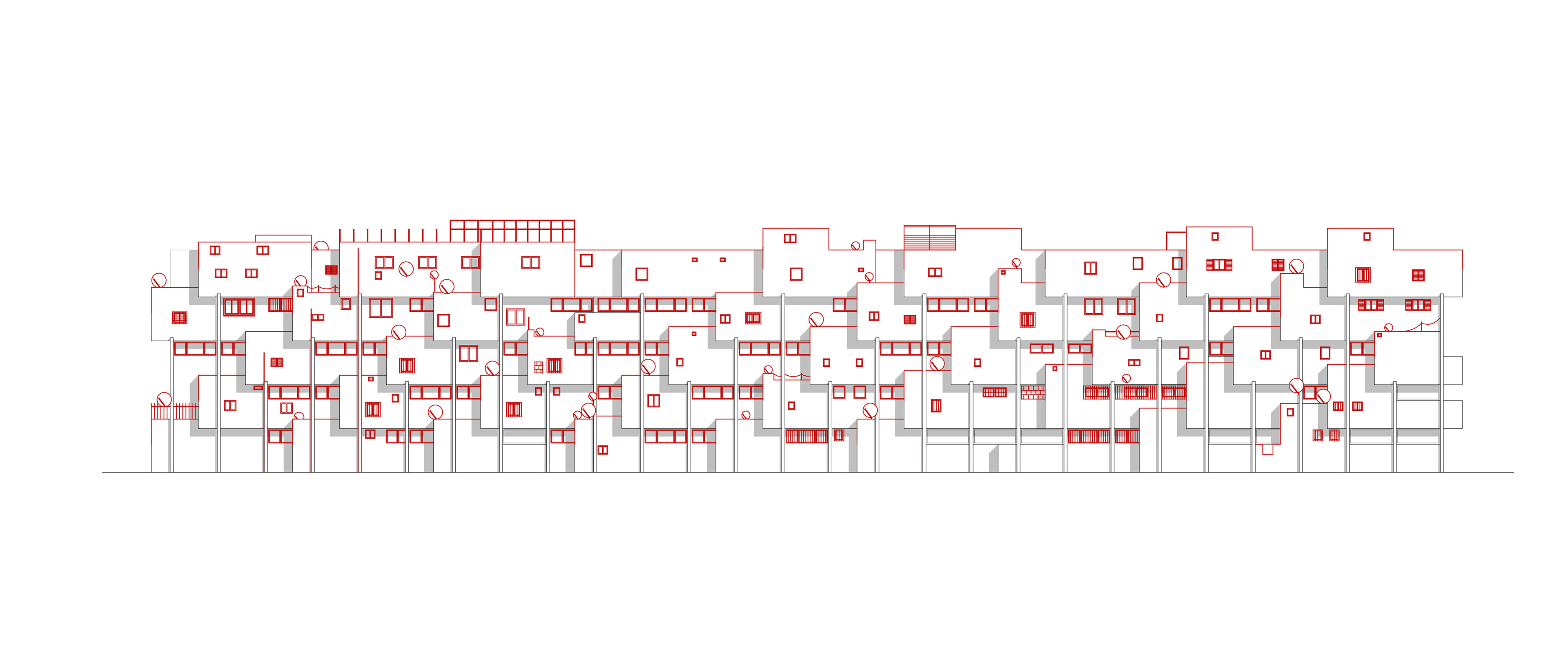 Block P | Transformed State in 2018 | © Drawing: Vanessa Salm