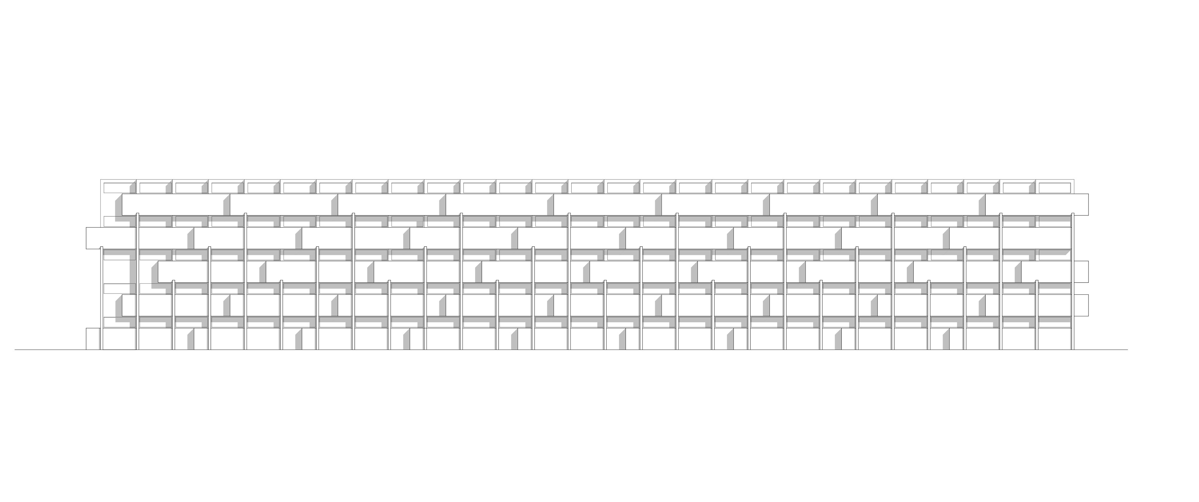 Block P | Original State in 1953 | © Drawing: Vanessa Salm