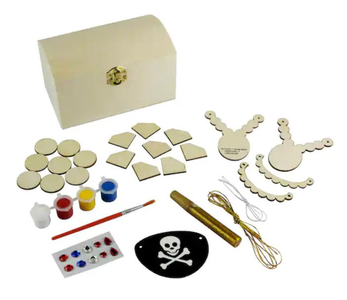 Components layed out for this wood painting craft and activity kit that I designed in collaboration for Michael's Creatology.  I created the dielines, component selection, concept and technical specifications for manufacturing.
