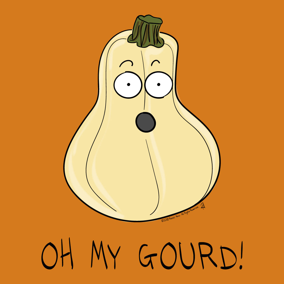 Oh my Gourd illustration I created.  Freelance illustrator focusing on kid's, children's and baby cartoons and illustrations.