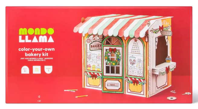 Packaging for a 3D Cardboard CYO Bakeshoppe I collaborated on as a freelancer for Target's Mondo Llama Craft and ACtivity Kit Line.