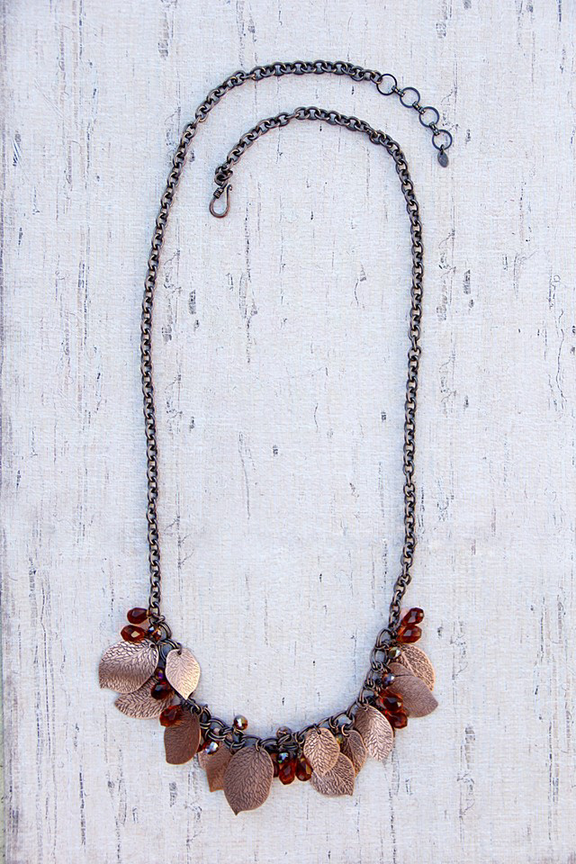 Necklace design I worked on.  The leaf charms were designed for this product and I created all the necessary specifications and drawings for mass production manufacturing.