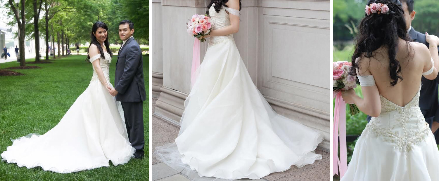 Wedding Dress fashion design.  I worked on this gown from concepting and sketching through to production, creating patterns, selecting materials and creating the beadwork design as well.