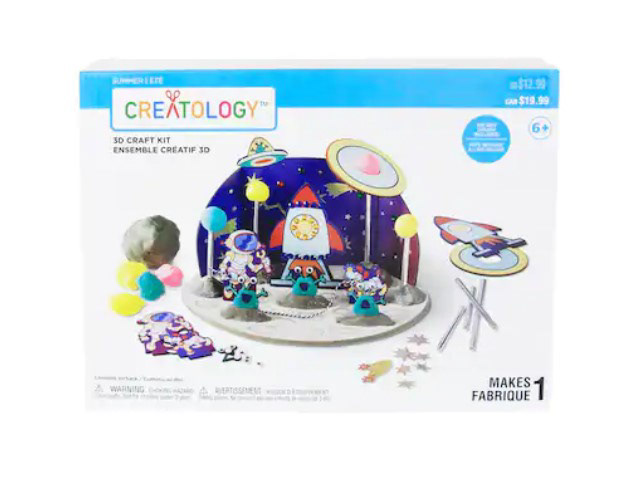 Finished product in the packaging.  This is an air dry clay building kit for Michael's  Creatology that I collaborated on the design for.  I worked as a freelance product designer on this Children's activity kit to create the concept, dielines, 3D Structure, Specifications for Manufacturing, and component selection.