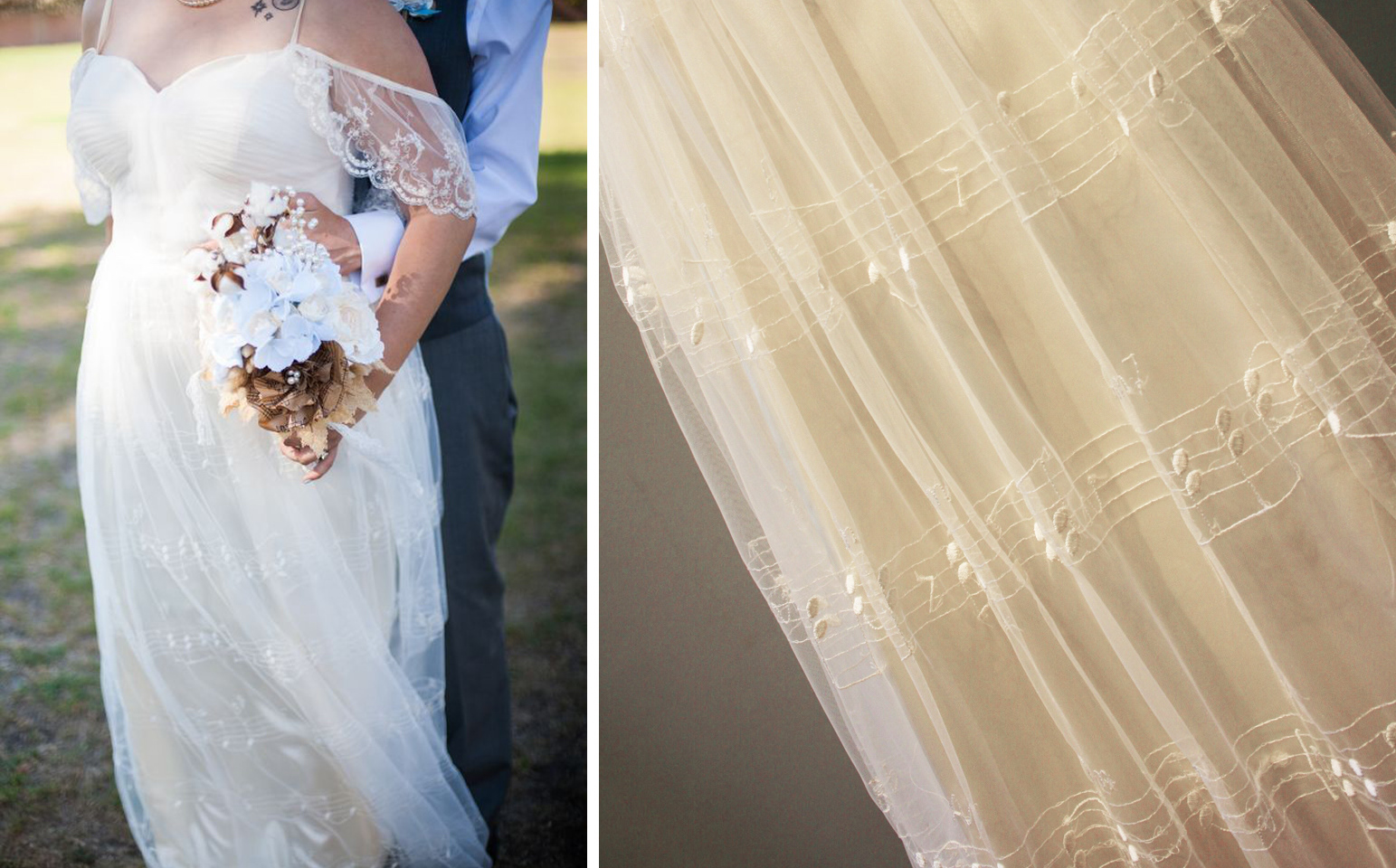 Music embroidery I designed and set up for manufacturing