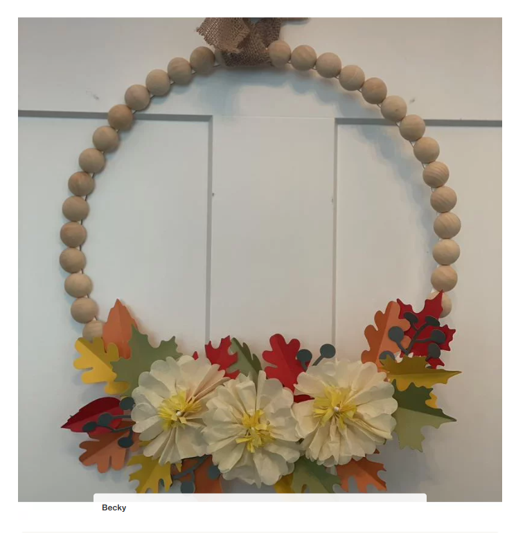 Consumer's photo of their finished wreath.  I designed this wreath kit for mass production for Target's Mondo Llama line.  I selected the components and created dielines for pieces as well as set up the technical specifications for mass manufacturing for this product.