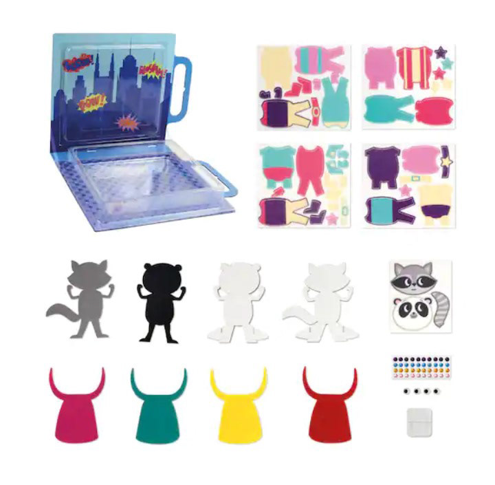 Components and pieces for this travel craft and activity kit that I designed.  As a freelance designer I collaborated with internal teams for the concept, line art, and technical speciifications for manufacturing.