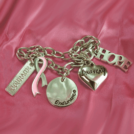 Charm bracelet design I worked on for a breast cancer awareness.  I created the concept, and technical specifications for manufacturing .
