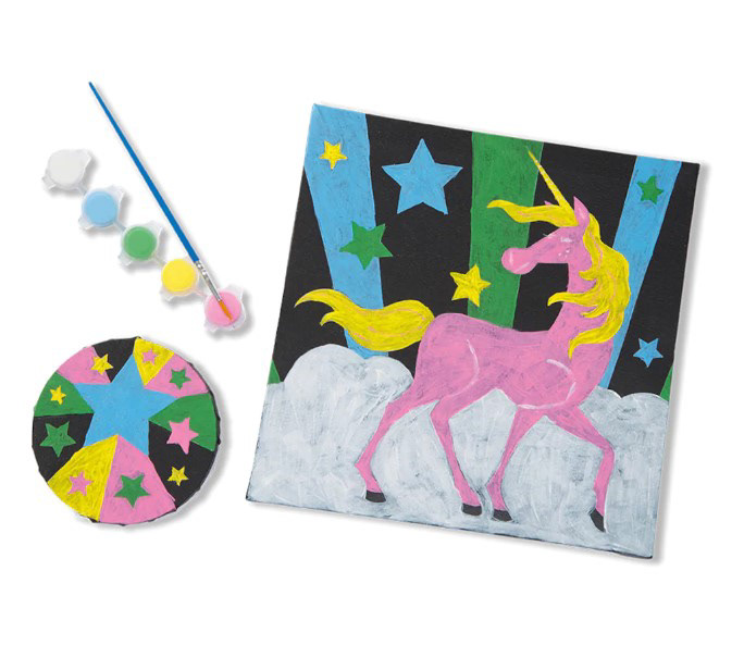 Finished project example.  As a freelancer I collaborated with internal teams for the concept, specifications and design of this children's craft and activity toy product for Michael's Creatology.