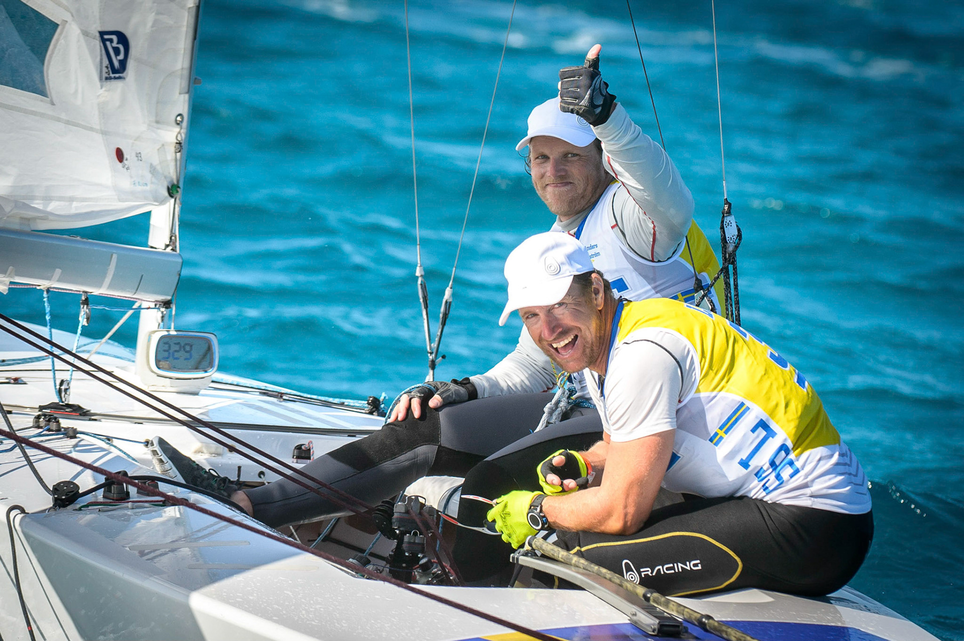 Second of the SSL Finals 2014; Bow no: 99 // Sail no: SWE 8446 // Skipper: Freddy Loof, SWE // Crew: Anders Ekstrom, SWE