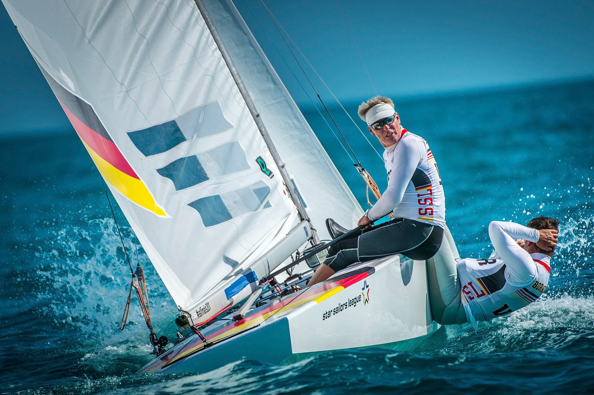 Bow: 99 // Sail: GER 8376 // Skipper: Jochen Schuemann GER // Crew: Ingo Borkowski GER