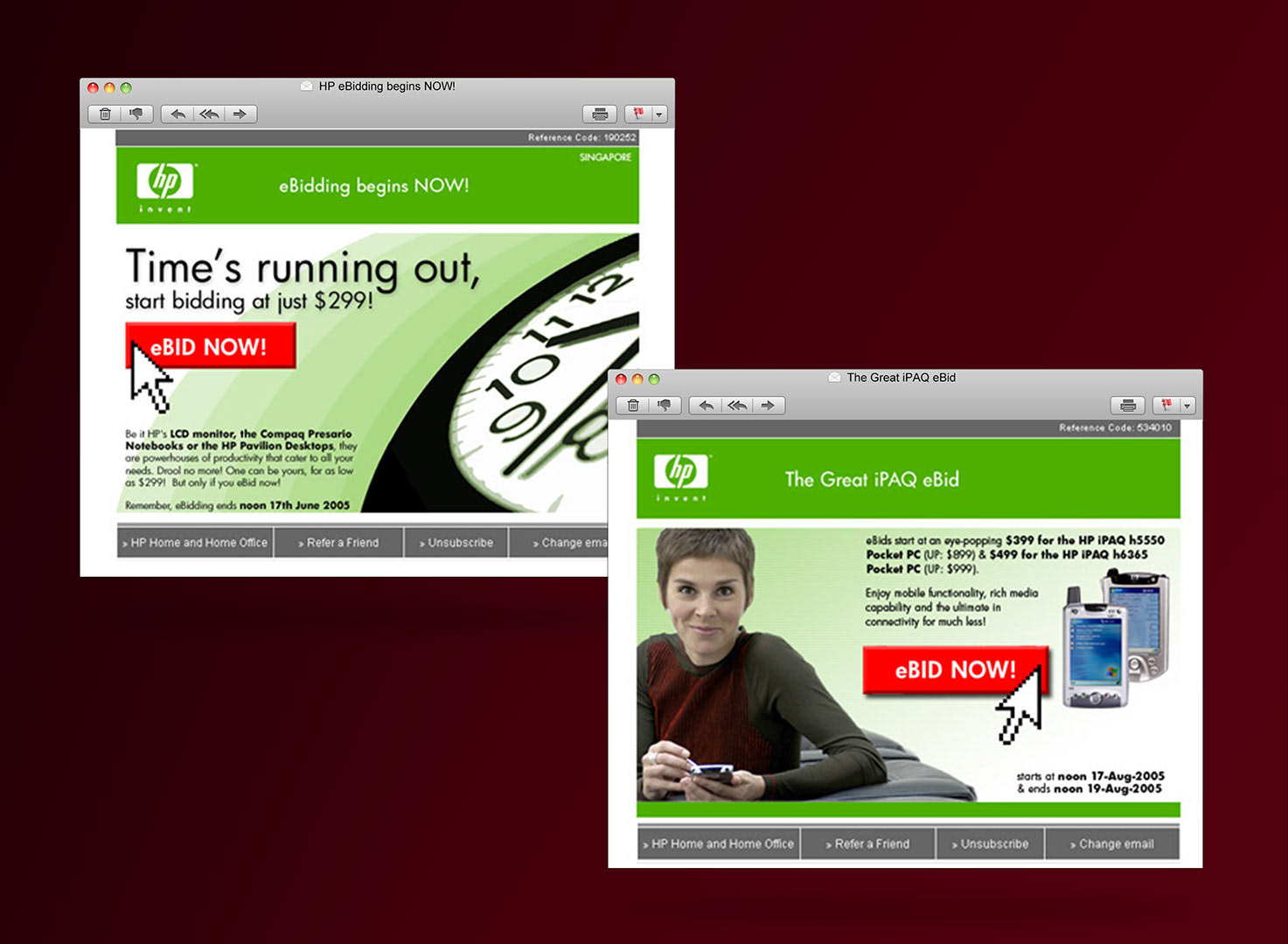 email campaign for HP