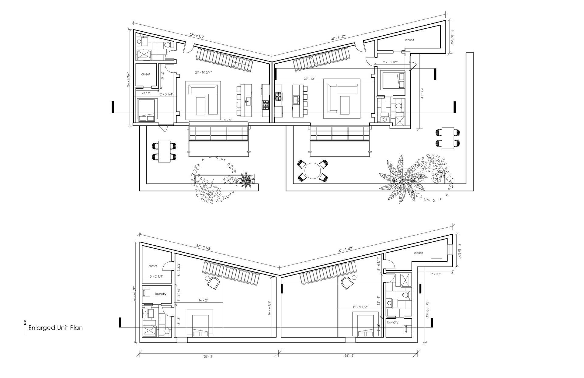 lofted unit floor plan
