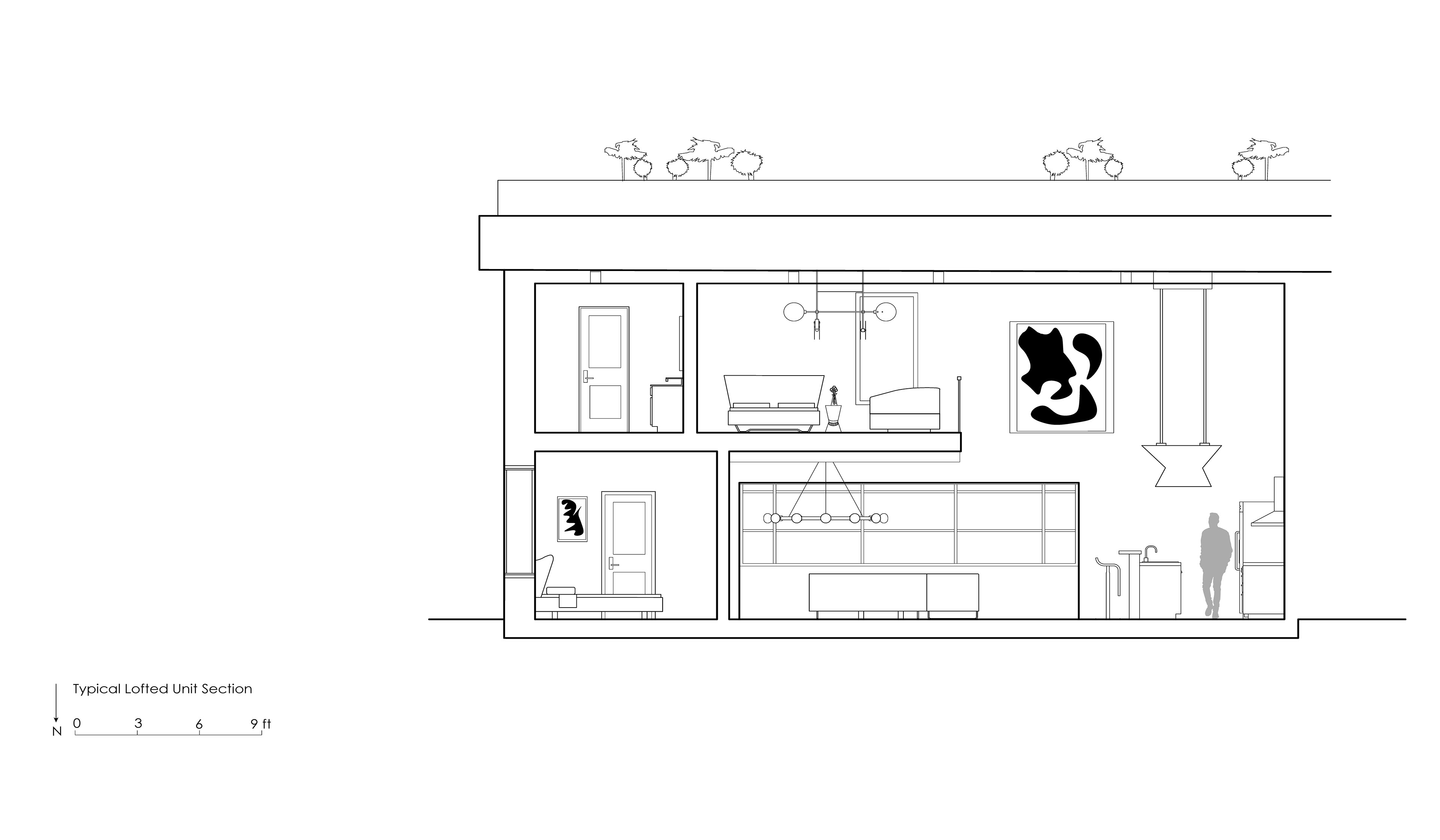 lofted unit section