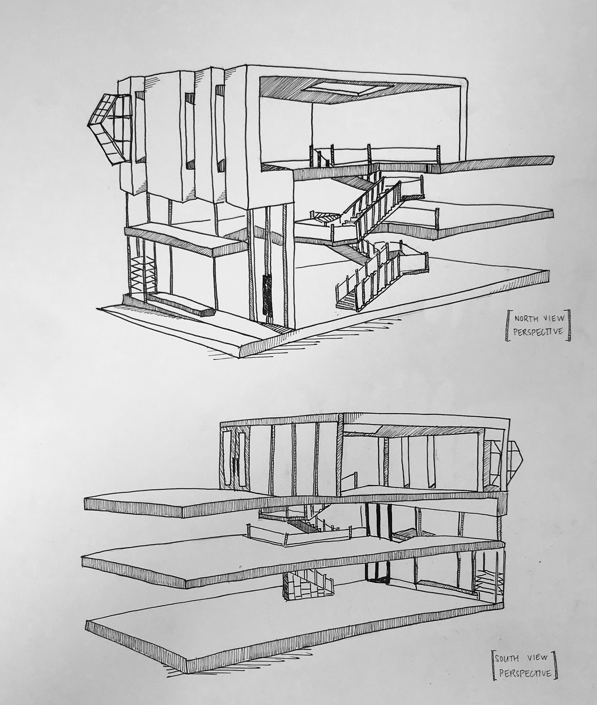 hand-drawn concept sketches