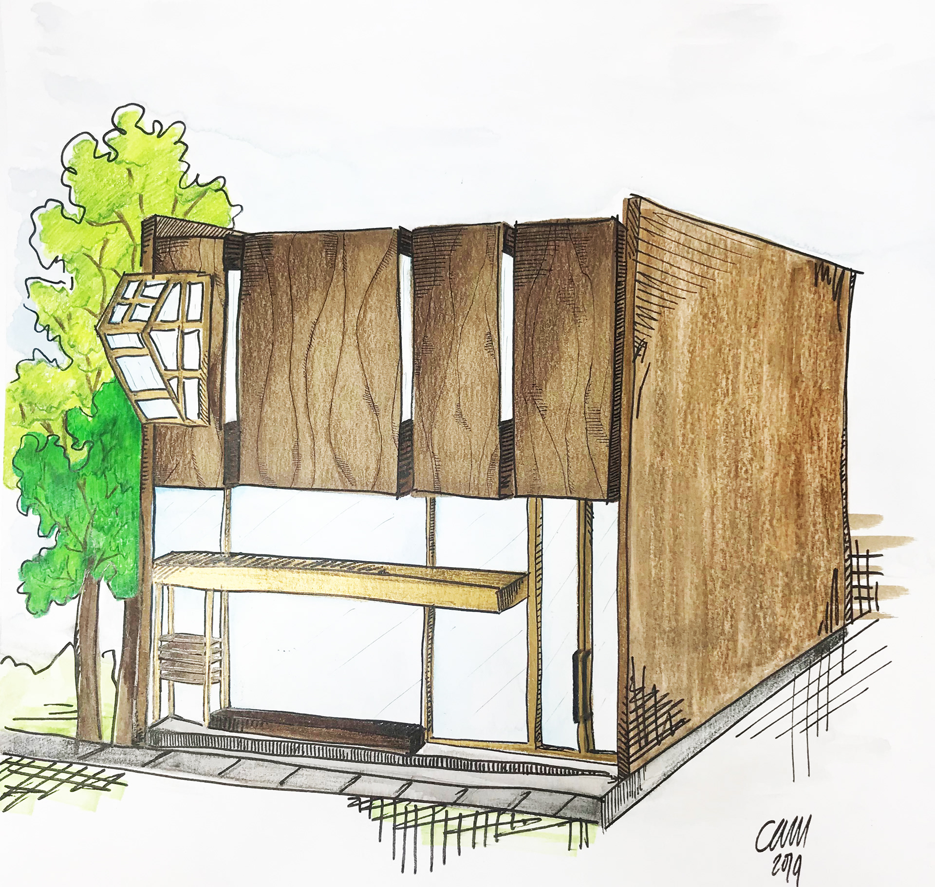 hand-drawn rendering