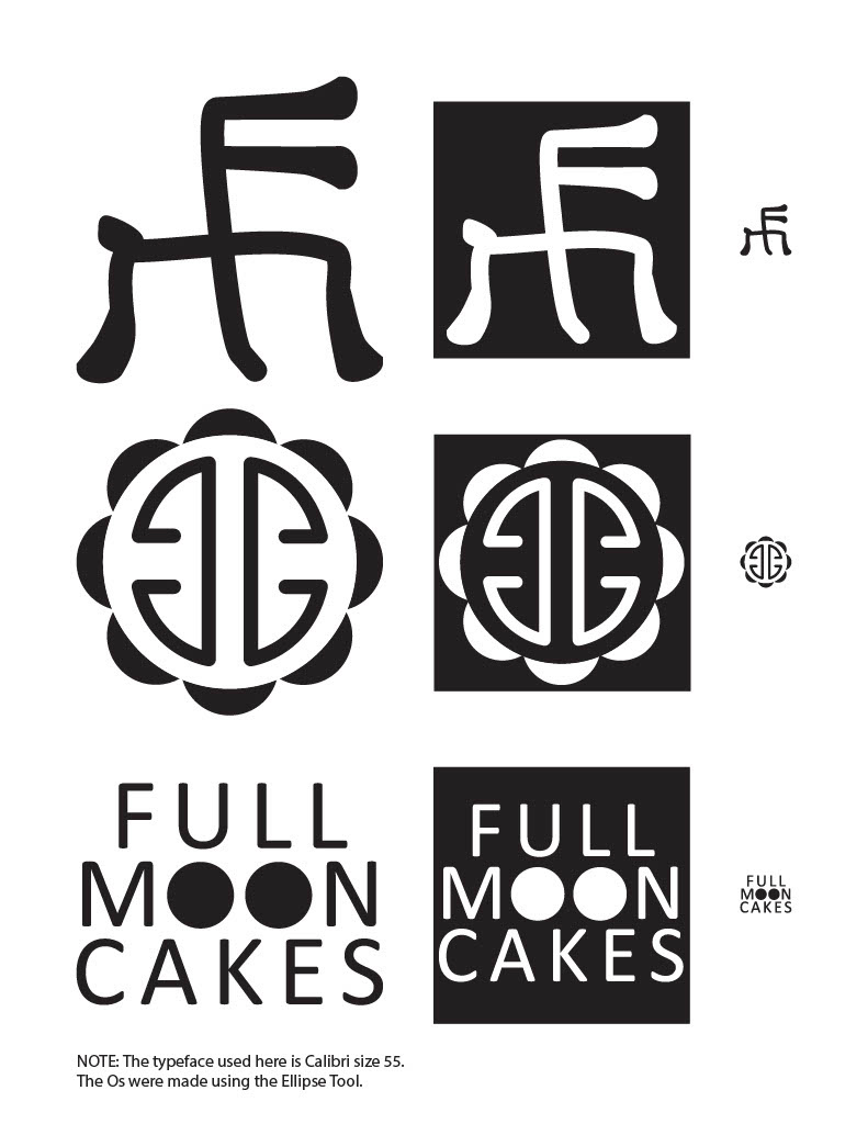 The black and white versions of the logo designs.