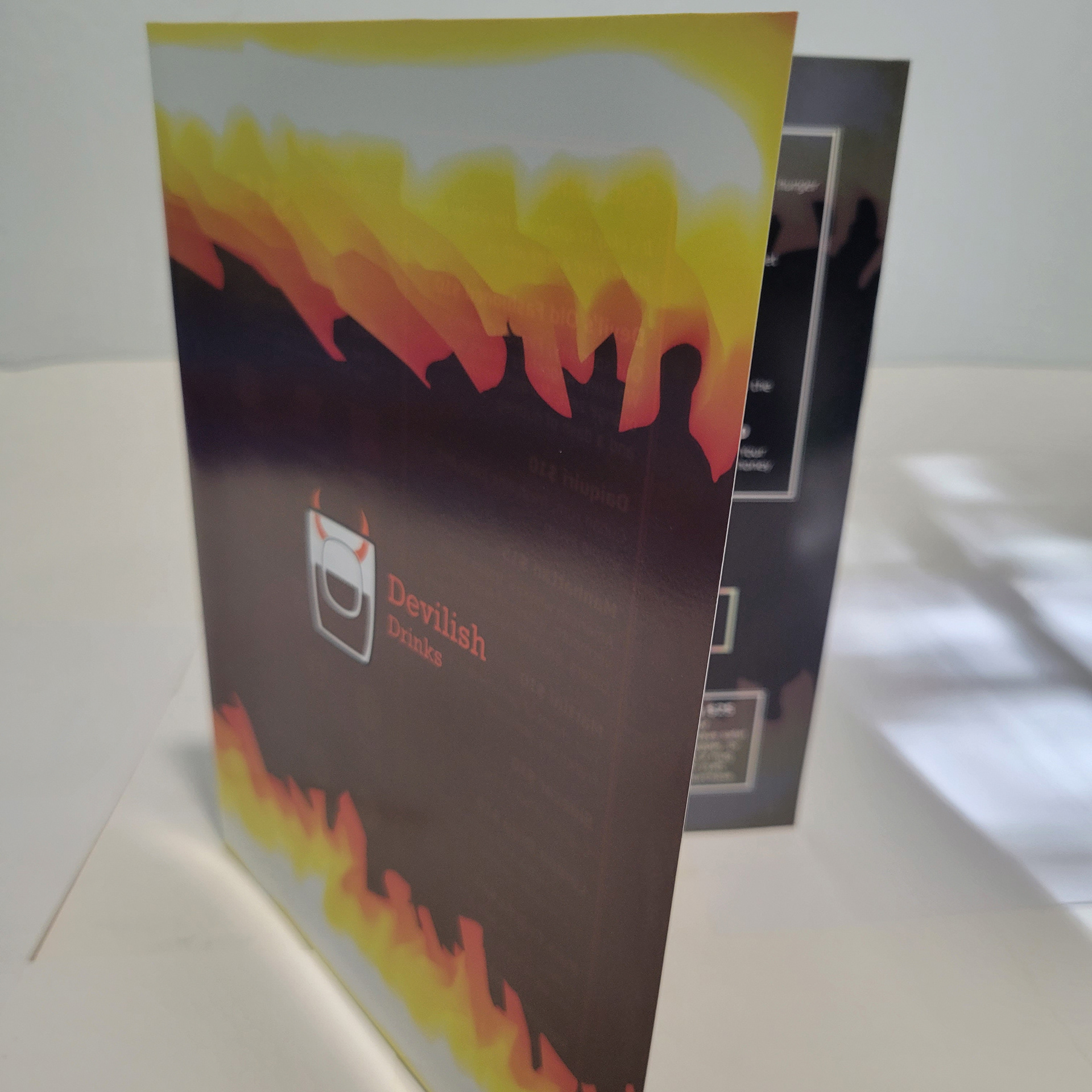 A shot of the physical menu while open.