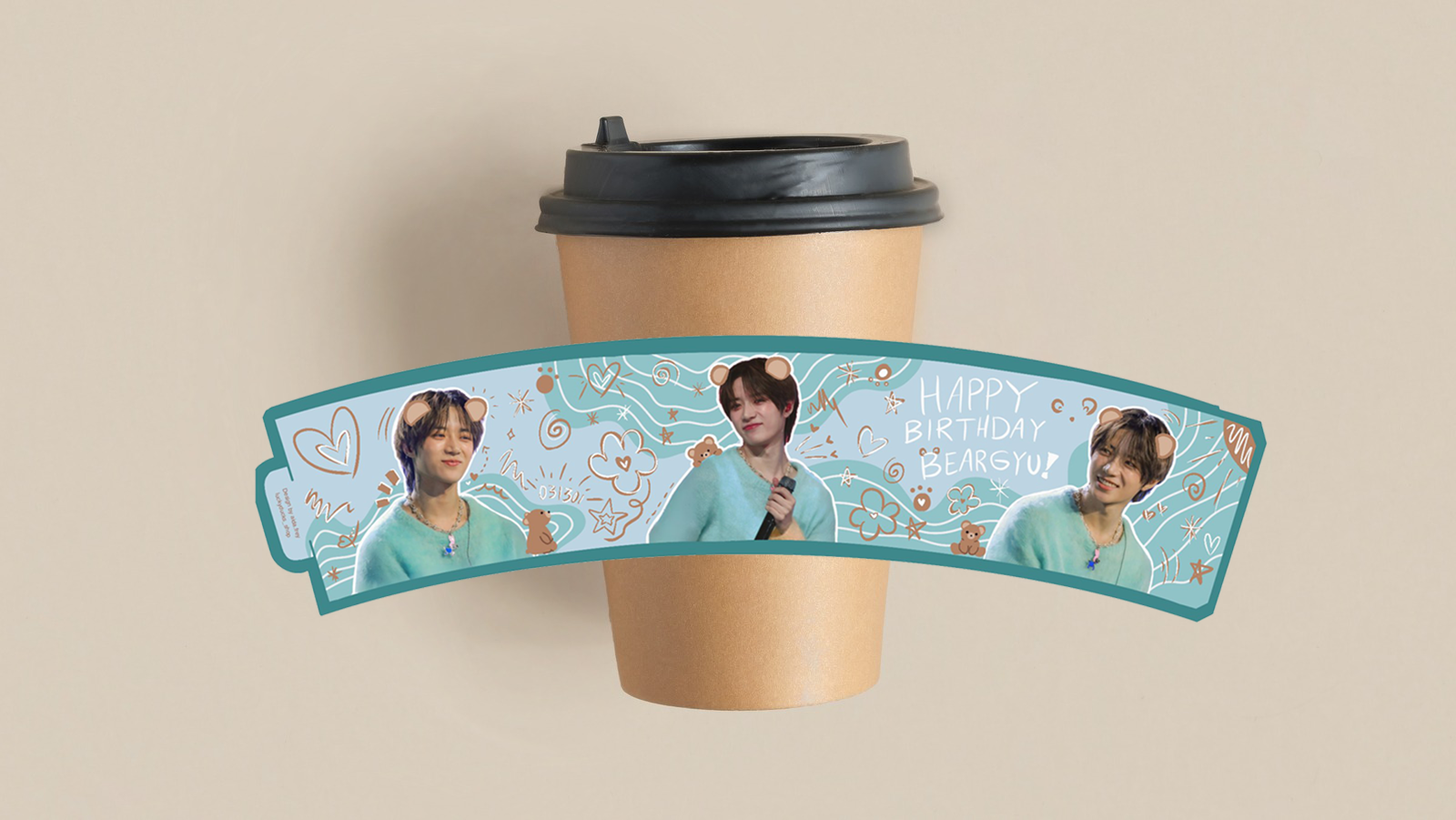 "BEOMGYU" Cup Sleeve
