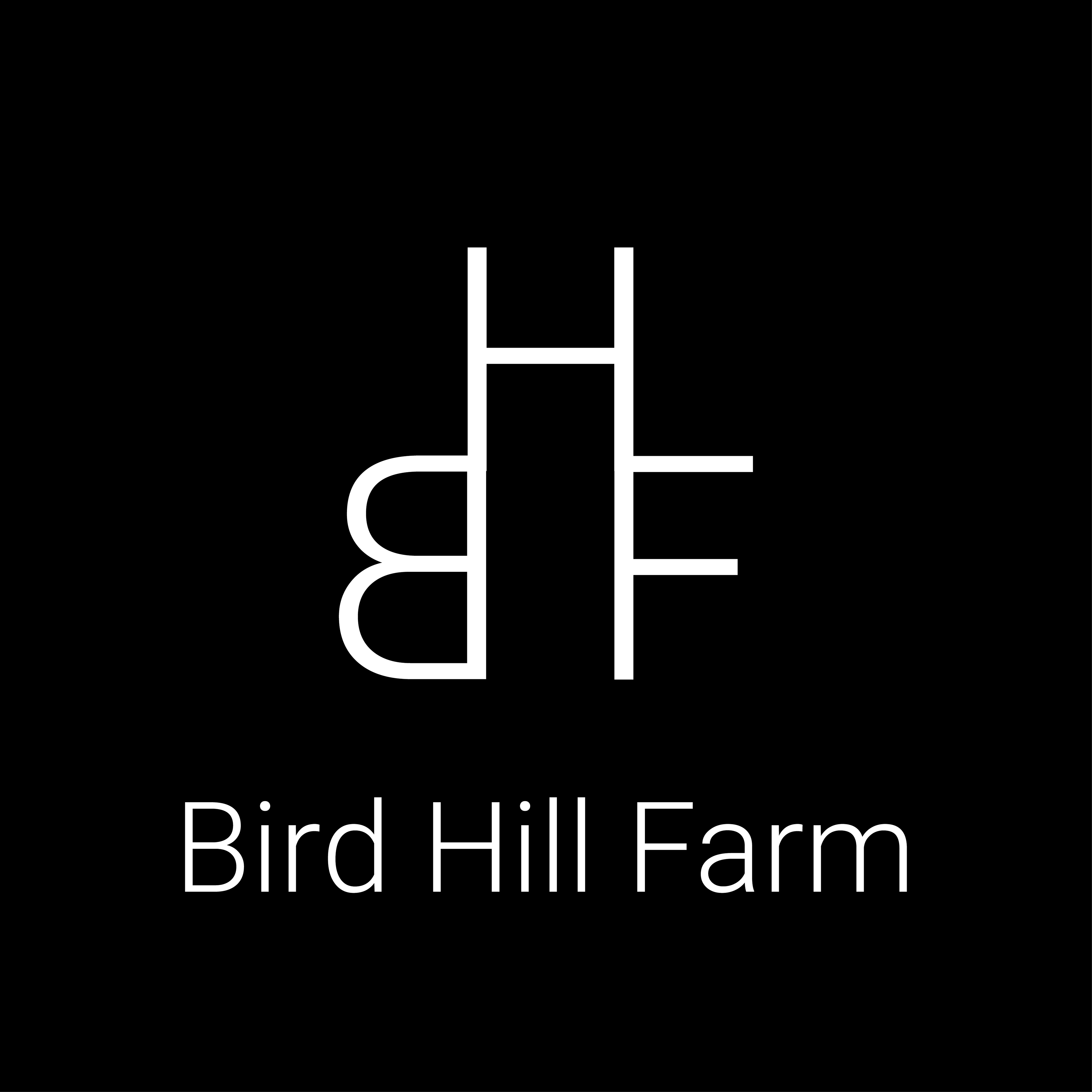 Bird Hill Farm Logo A Black Square
