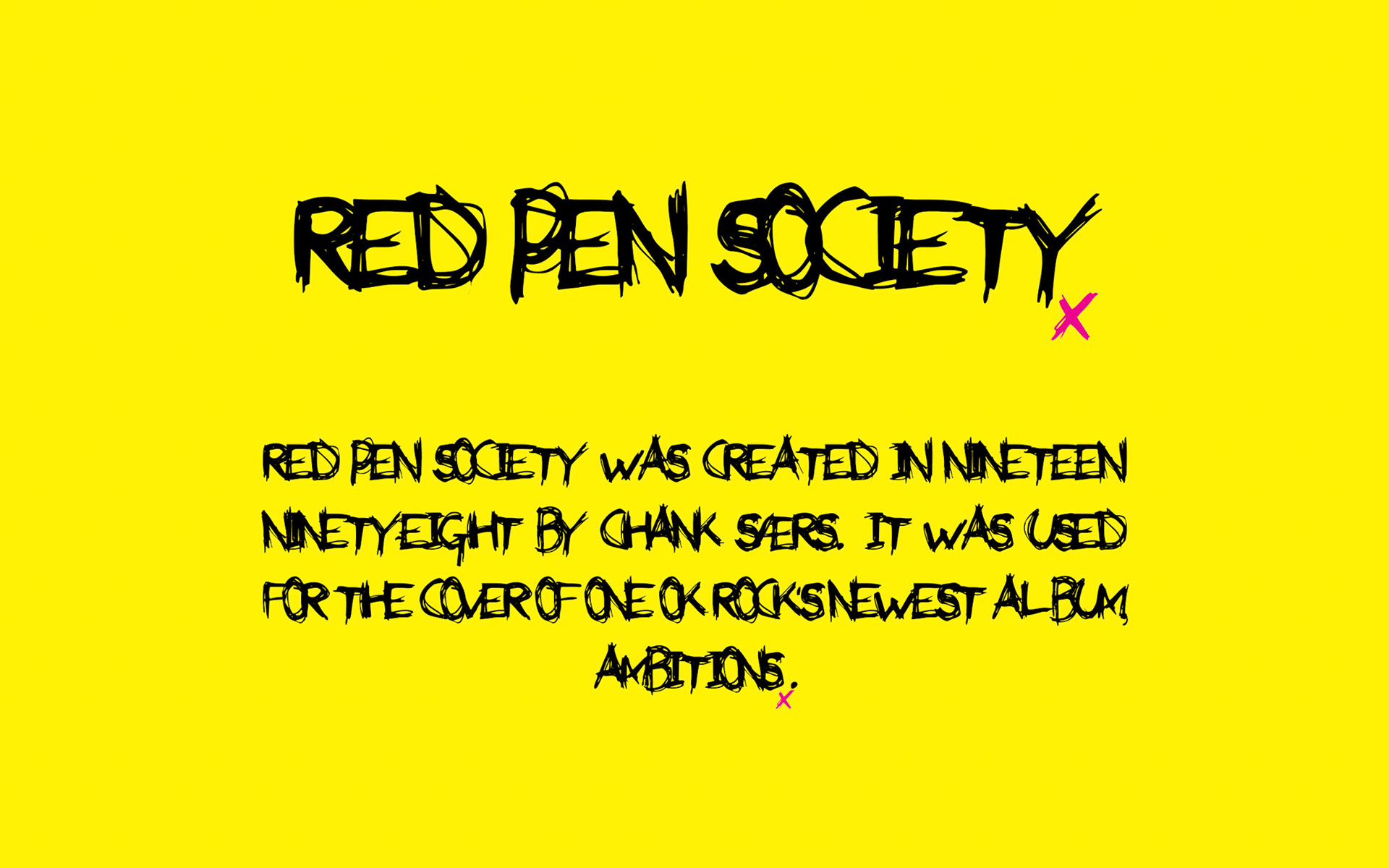 Typeface Study - Red Pen Society