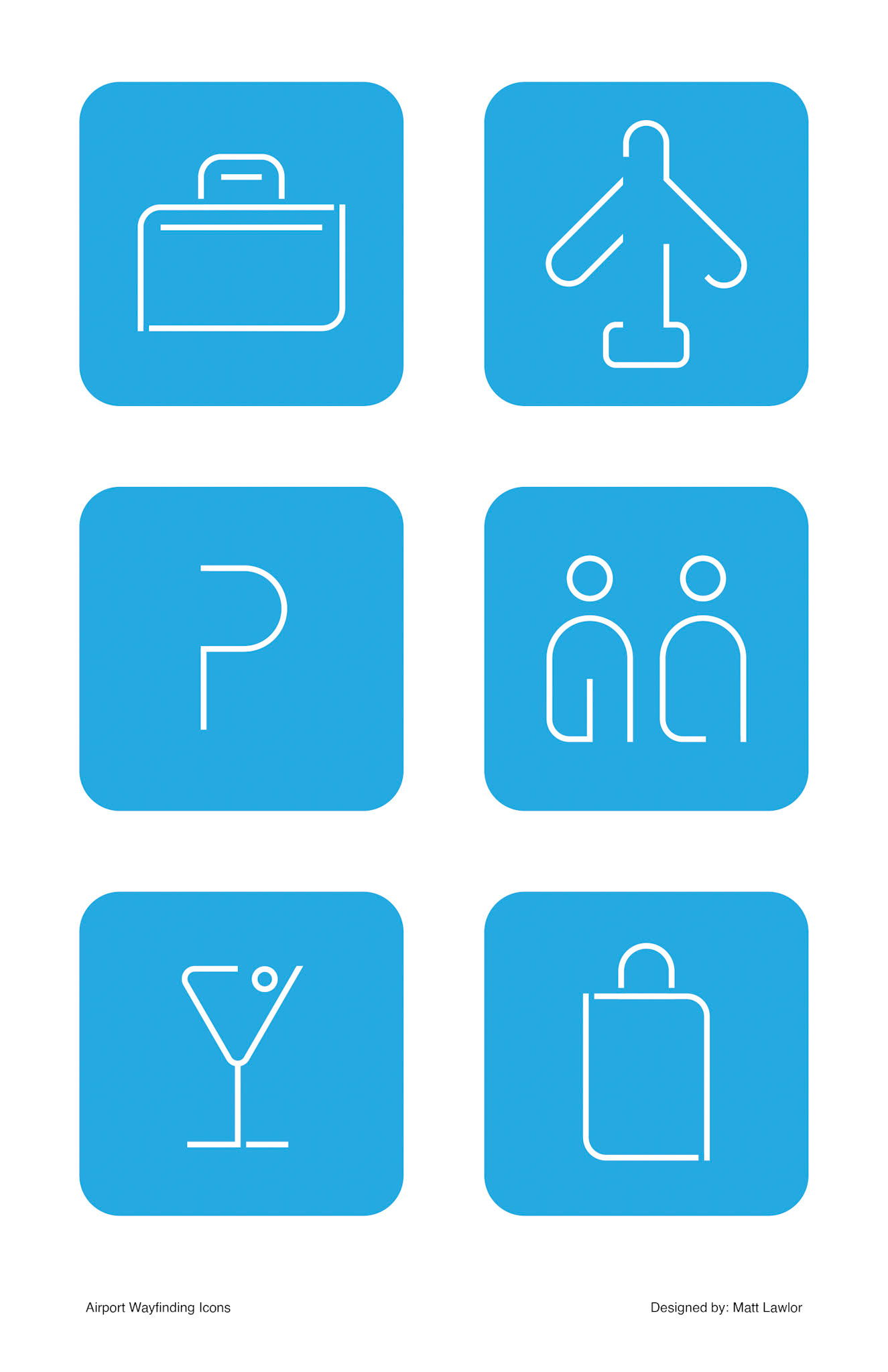 Airport Wayfinding Icons
