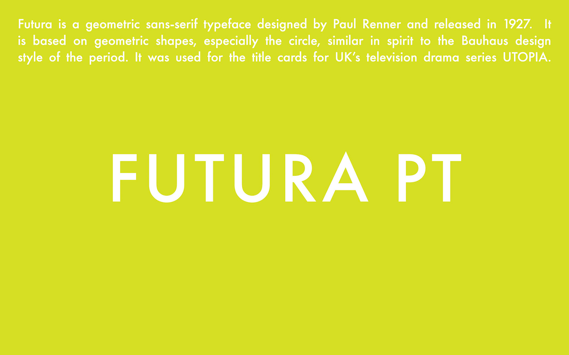 Typeface Study - Futura PT