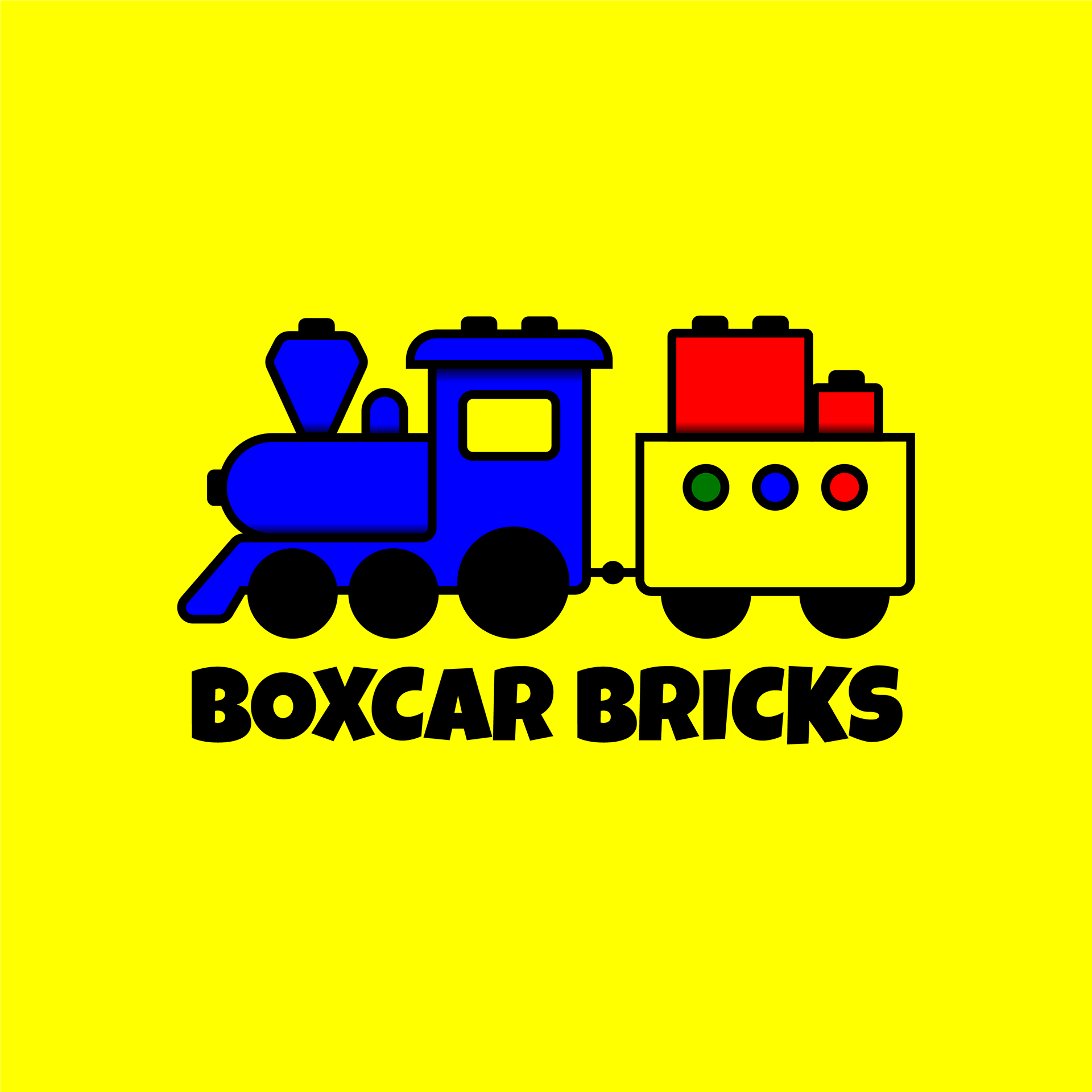 Boxcar Bricks Logo Yellow Square