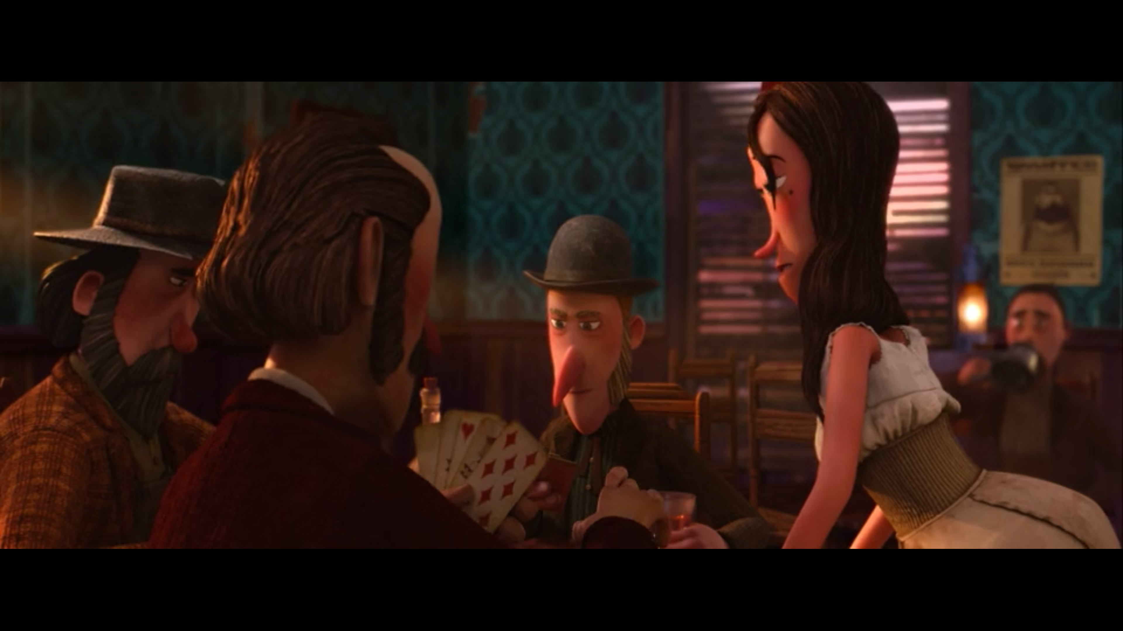 Film still from interior McVitie's Saloon
