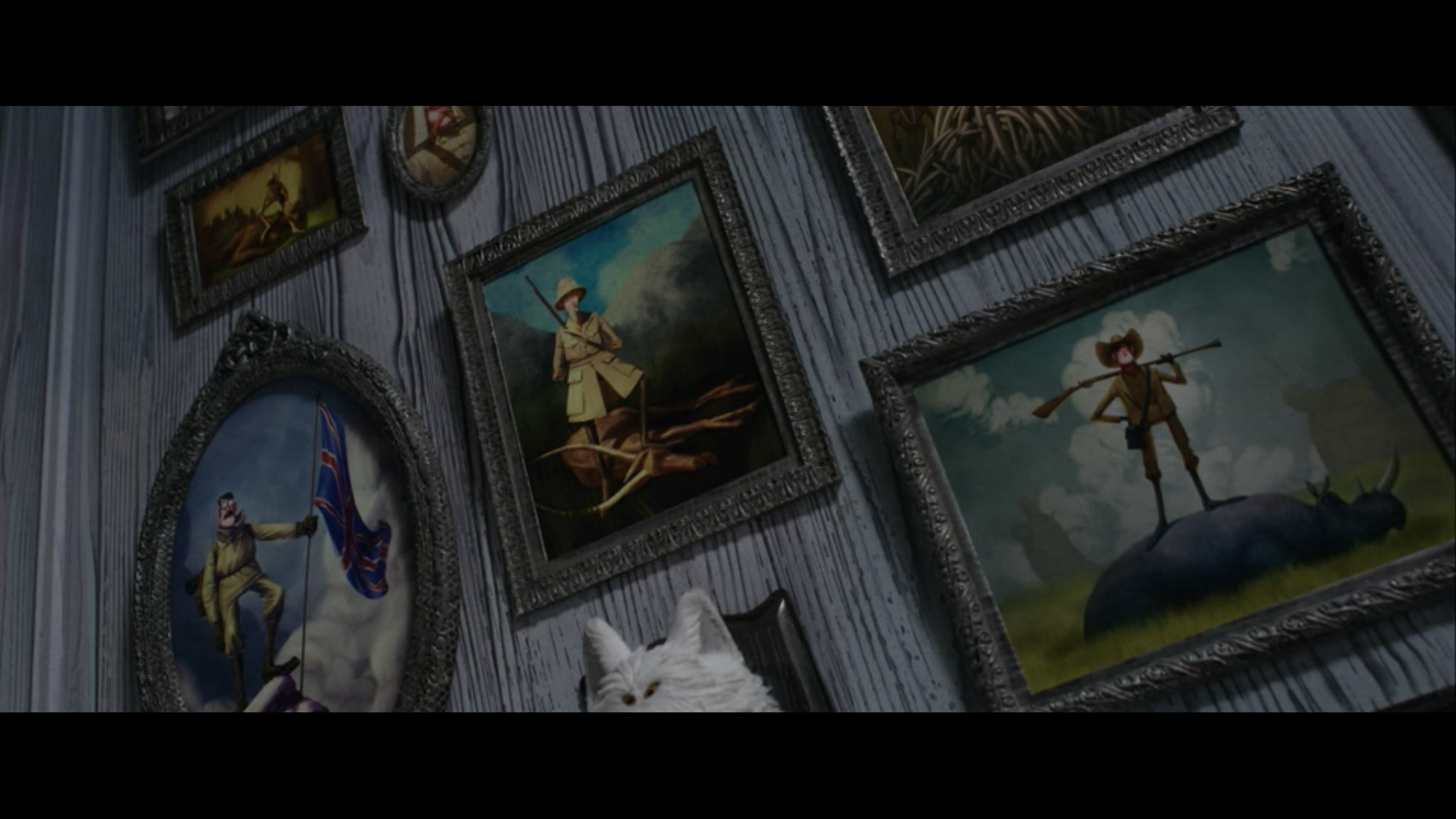 Film still from interior Optimates Club Room