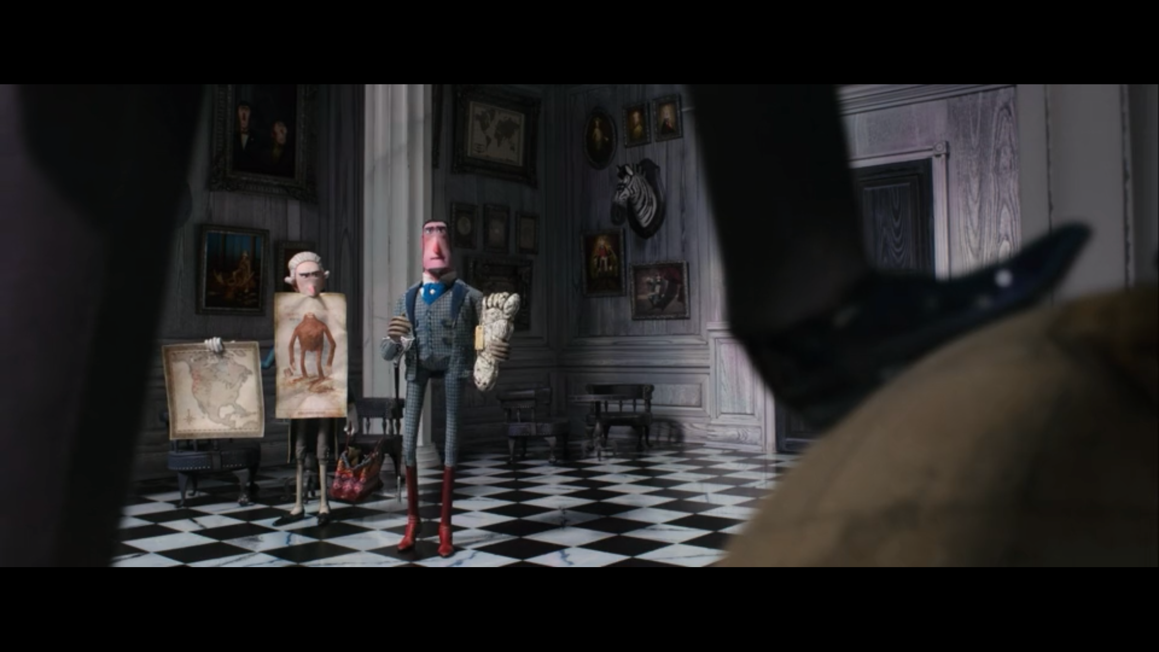 Film still from interior Optimates Club Room