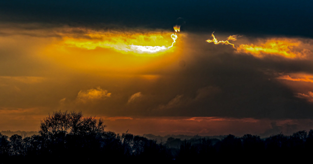 Evening over Cadishead Moss