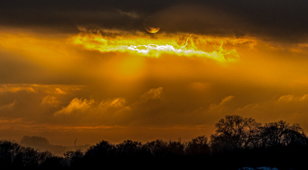 Evening over Cadishead Moss
