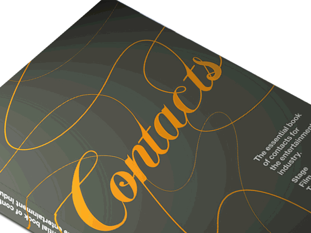 Designs for "Contacts", the entertainment industry guide.
