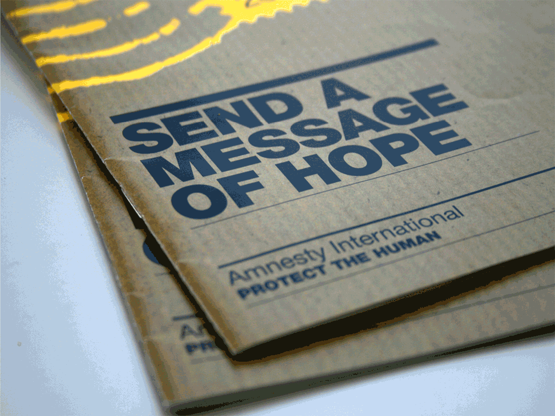 Campaign design for Amnesty International.